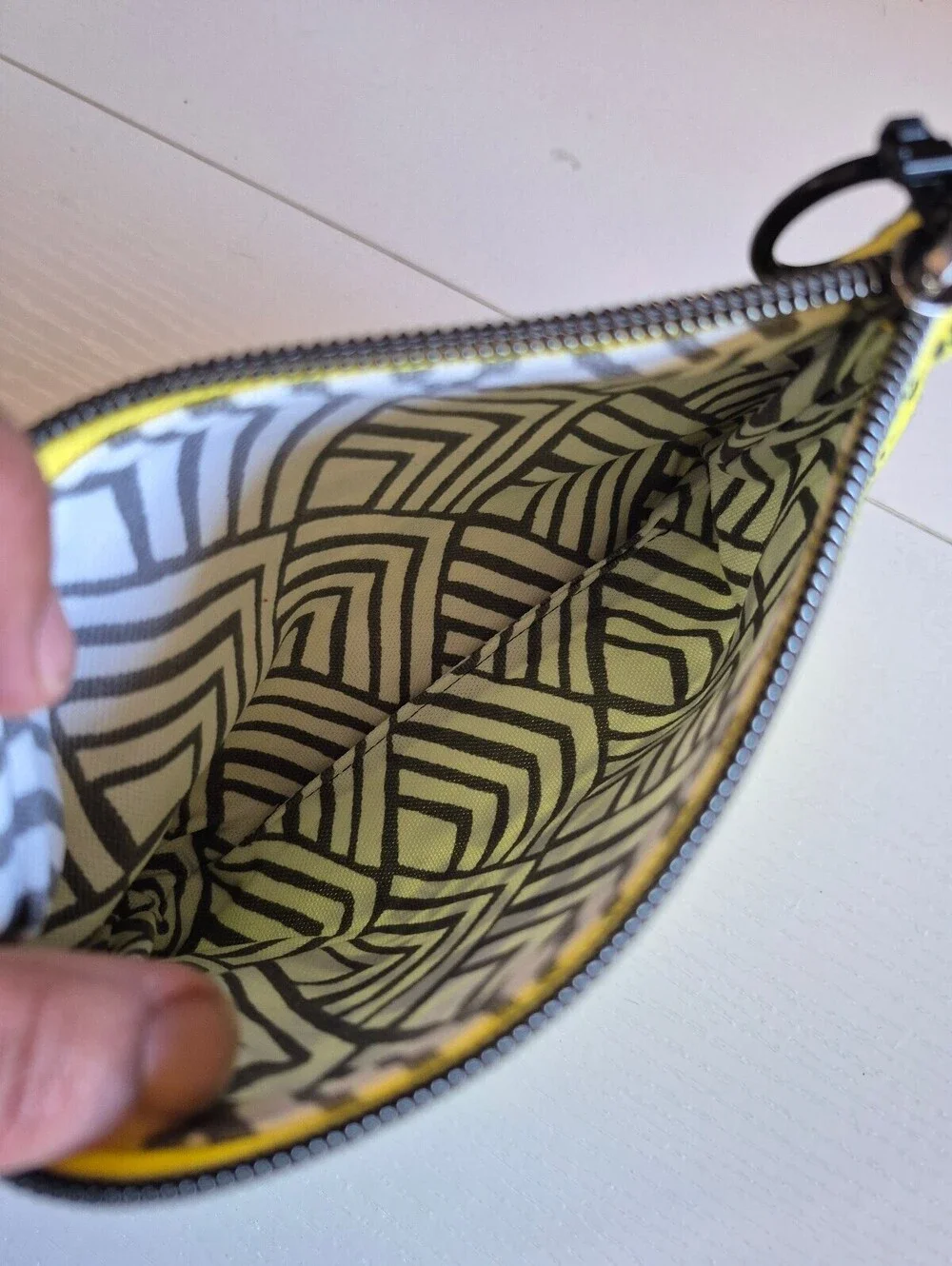 Caution tape black and yellow Versatile Cosmetic Pouch